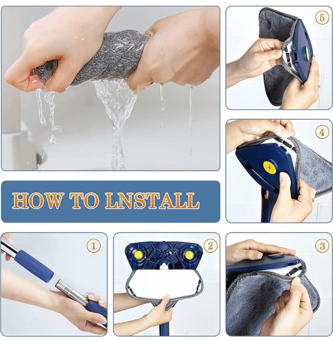 360 Degree Rotatable Squeezing Mop🧹✨