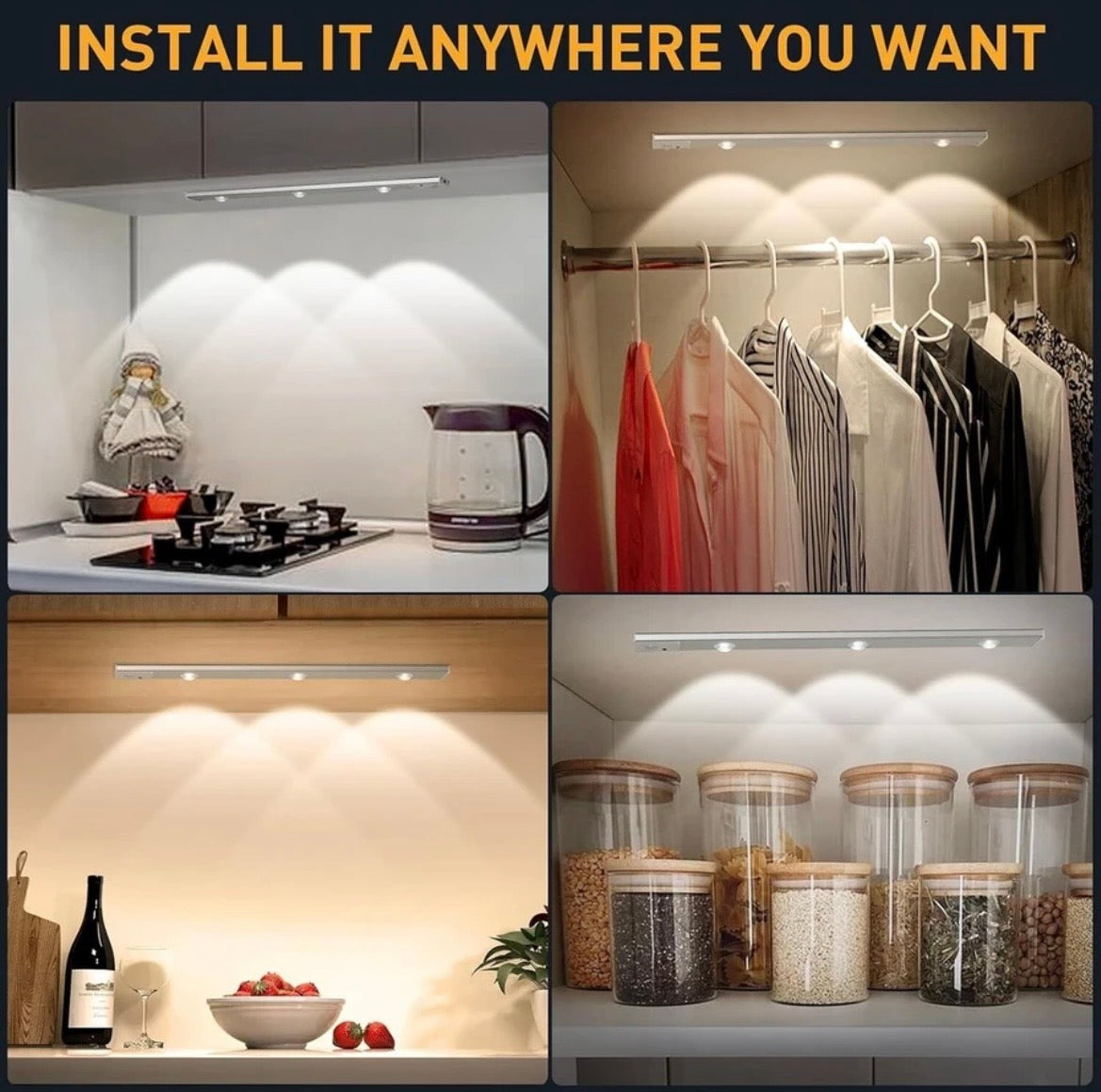 Motion sensor cabinet light💡✨