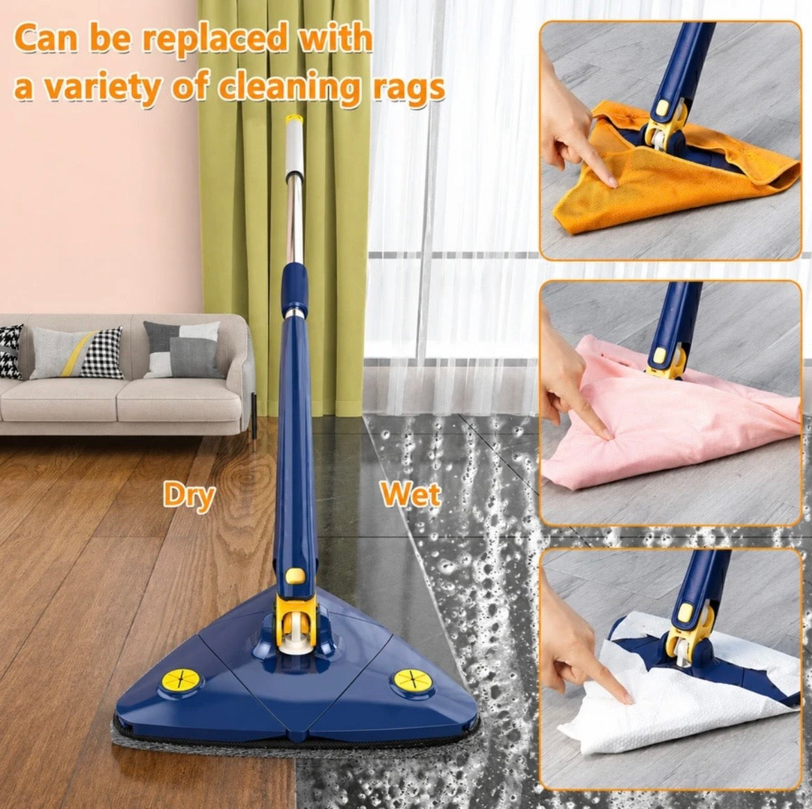 360 Degree Rotatable Squeezing Mop🧹✨